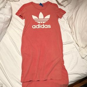 Adidas Pink/Coral long dress Small
